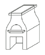 drawing of wood fired oven 