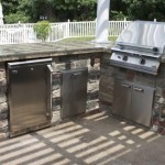 Outdoor kitchen grill and space